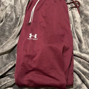 Under Armour Burgundy Joggers with Logo